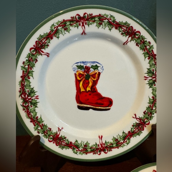 Set of 3 Christopher Radko Holiday Celebrations - Christmas Trees & Santa Boot - Picture 2 of 5